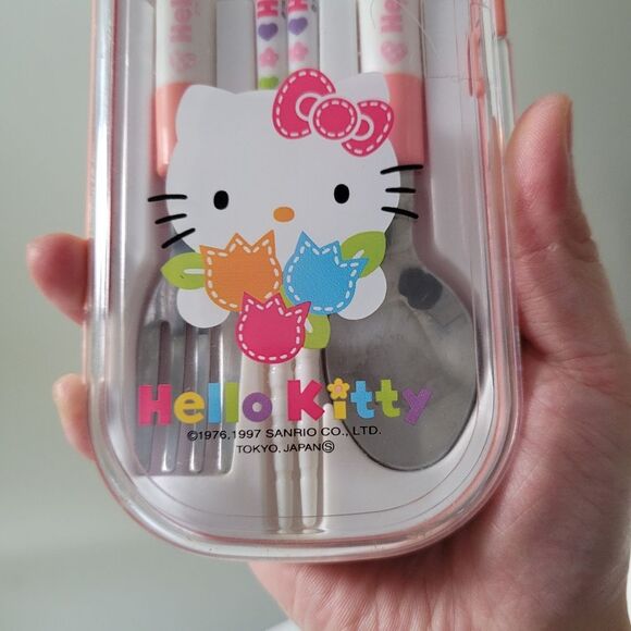 Japan Sanrio Hello Kitty Stainless Utensils Set - Picture 3 of 5